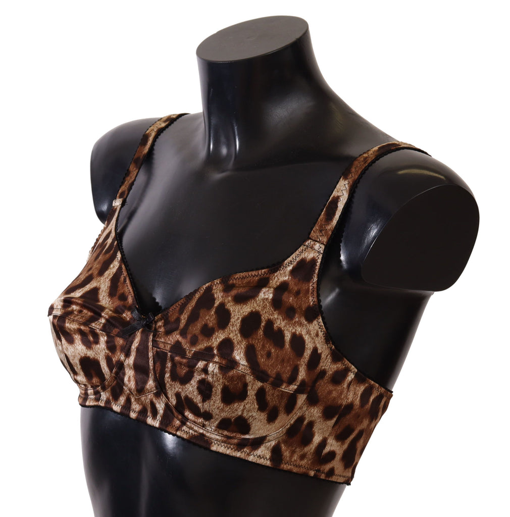Dolce & Gabbana Brown Leopard Women Bra Underwear - Luxe & Glitz