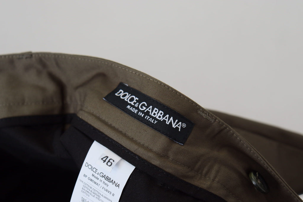 Dolce & Gabbana Green Chinos Cotton Casual Shorts Dolce & Gabbana