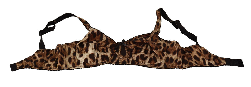 Dolce & Gabbana Brown Leopard Women Bra Underwear - Luxe & Glitz