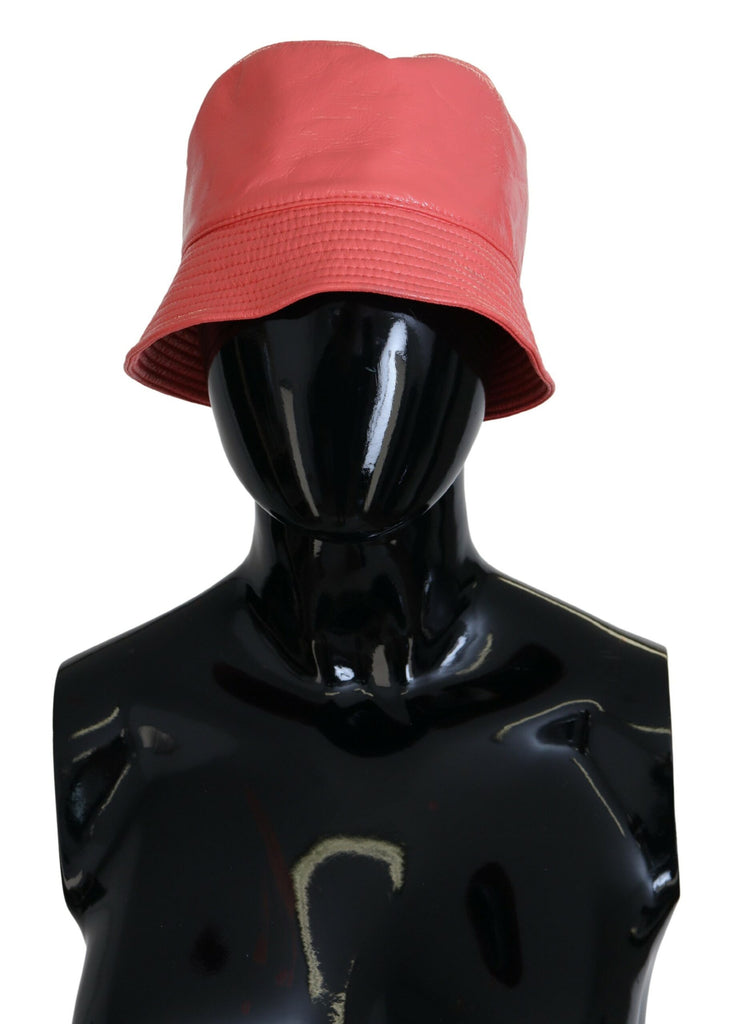 Dolce & Gabbana Peach Quilted Faux Leather Women Bucket Cap Hat - Luxe & Glitz