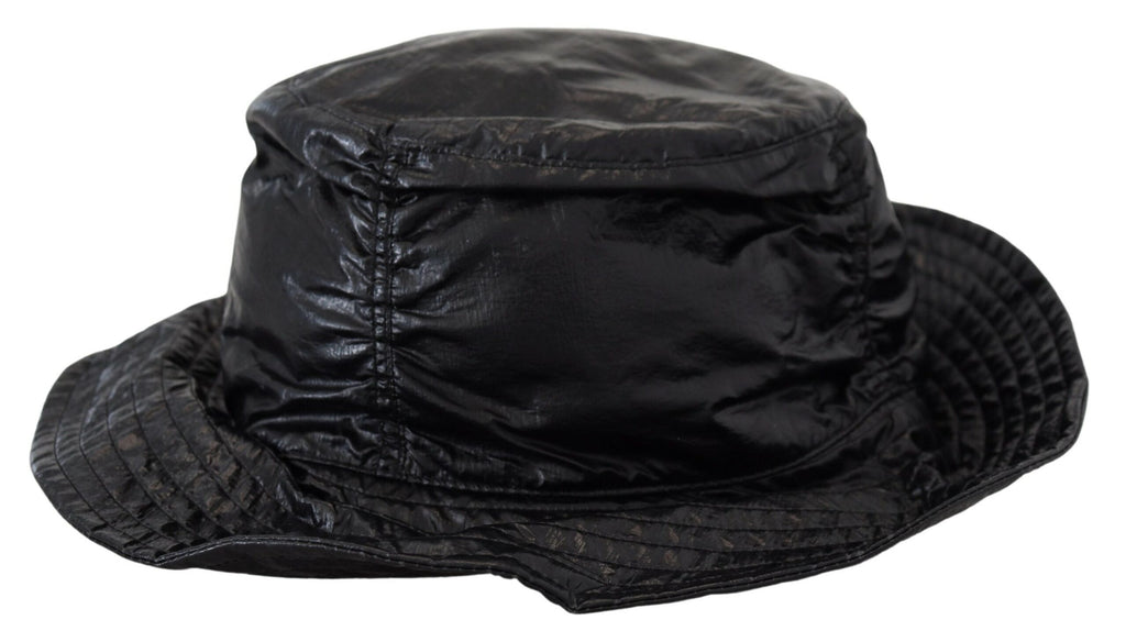 Dolce & Gabbana Black Quilted Faux Leather Women Bucket Cap Hat - Luxe & Glitz