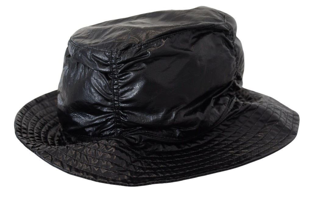 Dolce & Gabbana Black Quilted Faux Leather Women Bucket Cap Hat - Luxe & Glitz