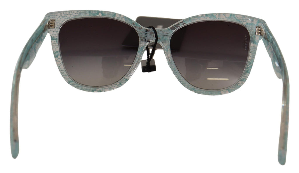 Dolce & Gabbana Blue Lace Crystal Acetate Butterfly DG4190 Sunglasses Dolce & Gabbana
