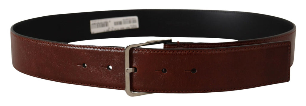 Dolce & Gabbana Bordeaux Calf Patent Leather Logo Waist Buckle Belt - Luxe & Glitz