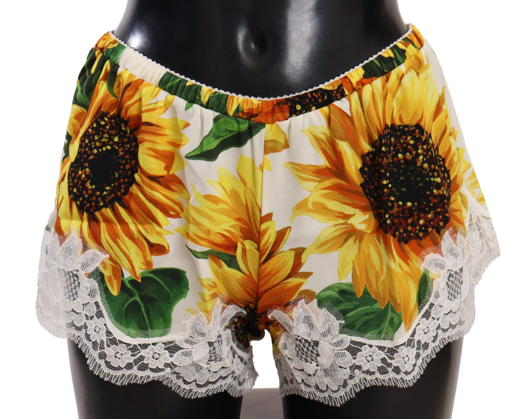 Dolce & Gabbana White Sunflower Lace Lingerie Underwear - Luxe & Glitz