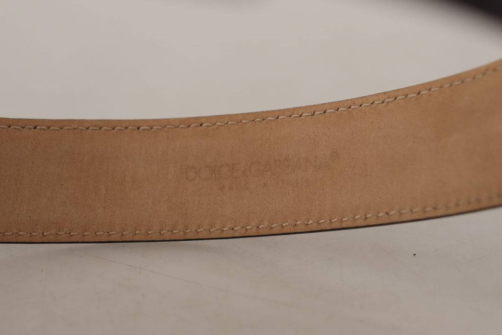 Dolce & Gabbana Black Solid Leather Classic Gold Waist Buckle Belt Dolce & Gabbana