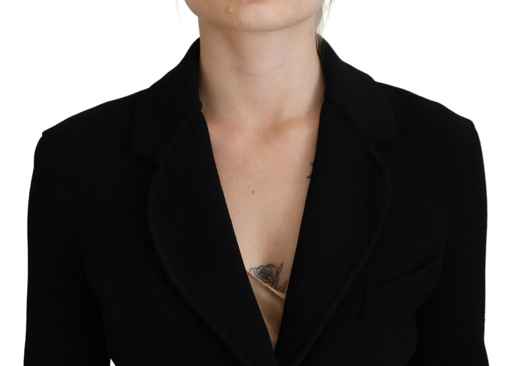 Dolce & Gabbana Black Button Cardigan Blazer Viscose Jacket Dolce & Gabbana