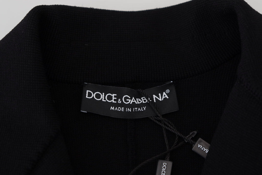 Dolce & Gabbana Black Button Cardigan Blazer Viscose Jacket Dolce & Gabbana