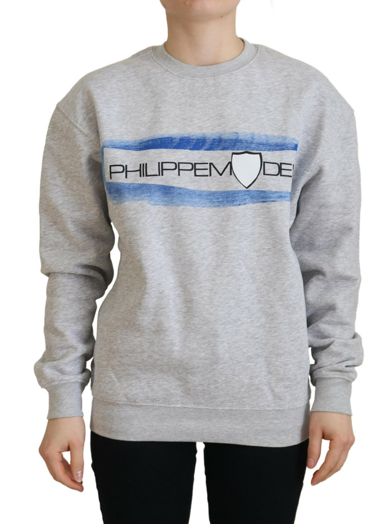 Philippe Model Gray Printed Long Sleeves Pullover Sweater Philippe Model