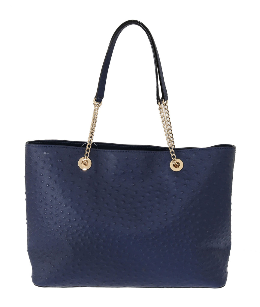 Kate Spade Blue Leather Halsey la vita Ostrich Handbag - Luxe & Glitz
