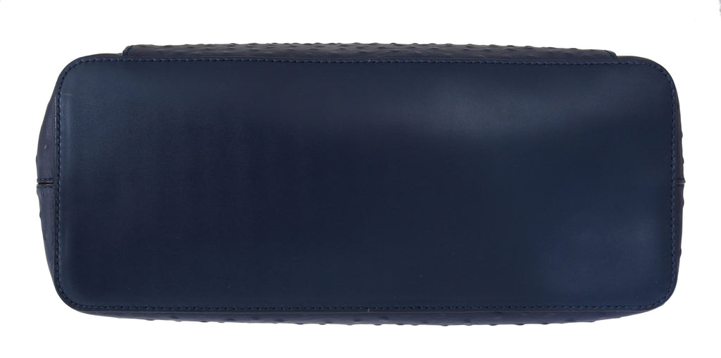 Kate Spade Blue Leather Halsey la vita Ostrich Handbag - Luxe & Glitz