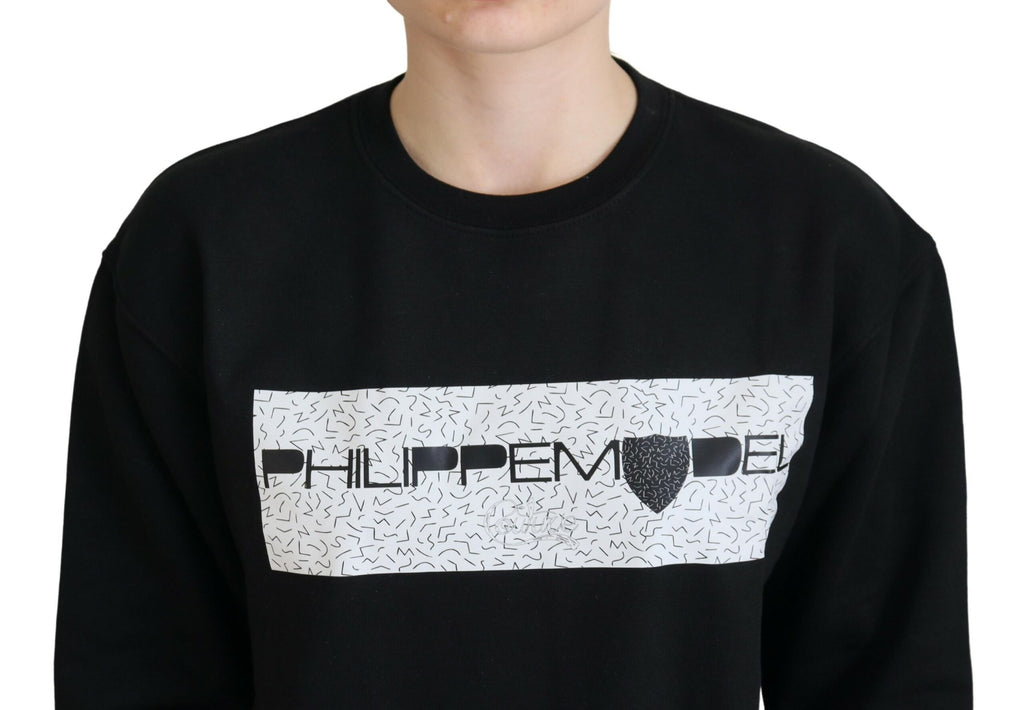 Philippe Model Black Printed Long Sleeves Pullover Sweater Philippe Model