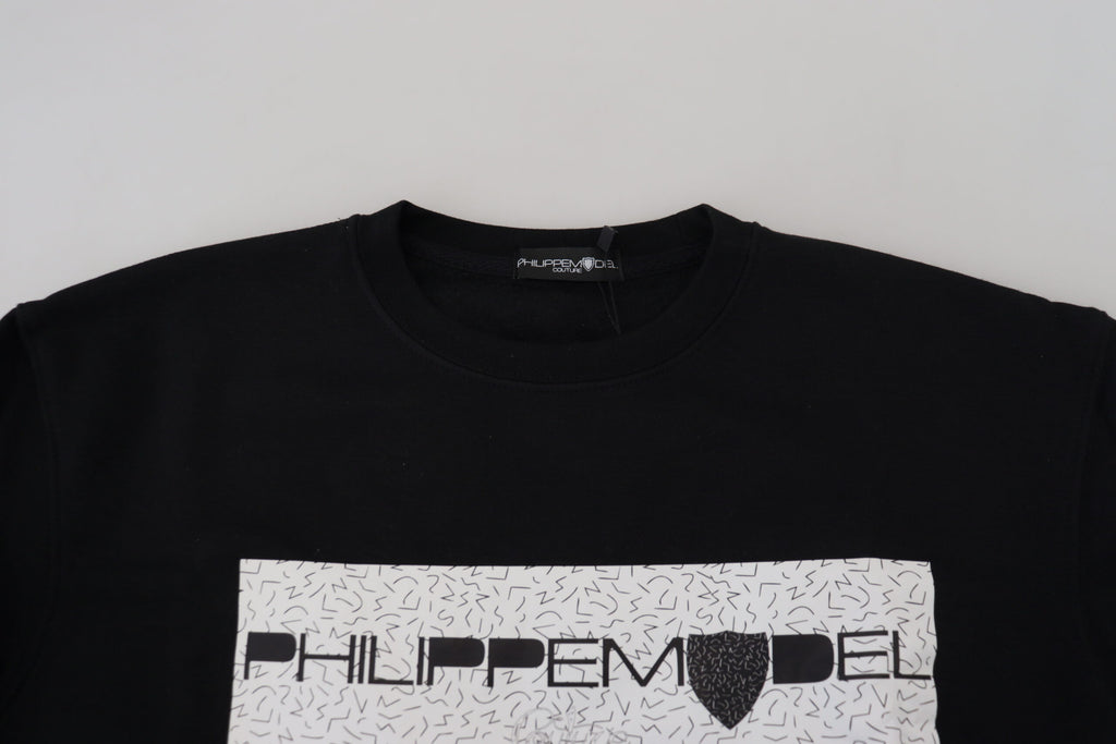 Philippe Model Black Printed Long Sleeves Pullover Sweater Philippe Model