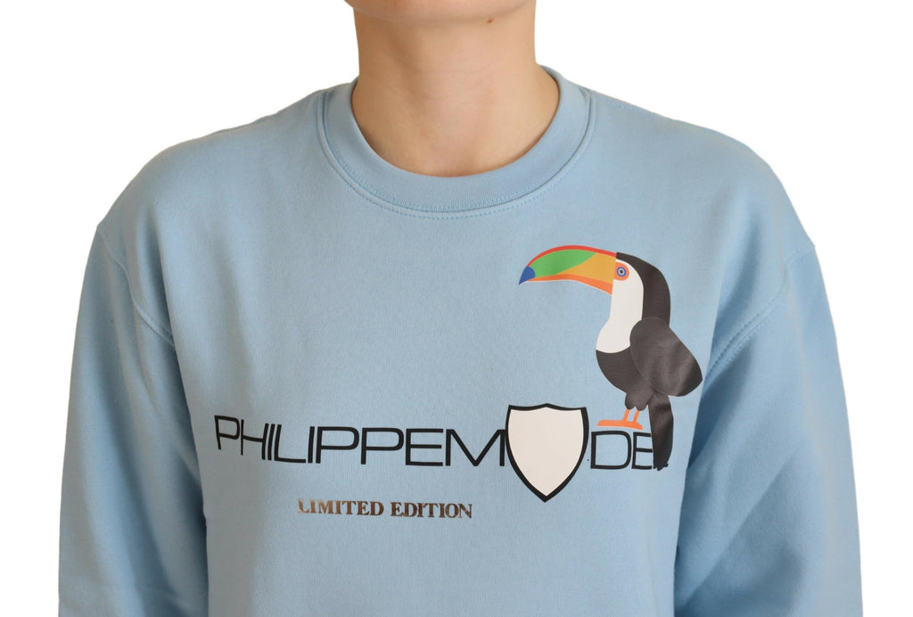 Philippe Model Light Blue Logo Printed Long Sleeves Sweater Philippe Model