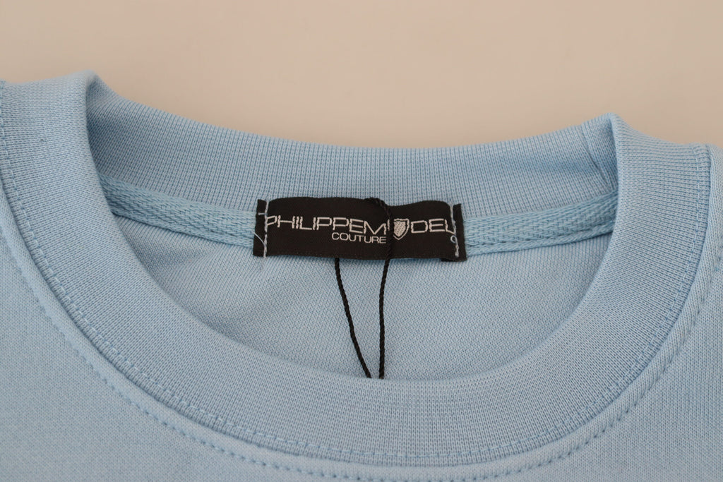 Philippe Model Light Blue Logo Printed Long Sleeves Sweater Philippe Model