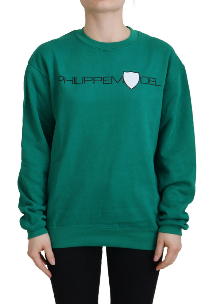 Philippe Model Green Printed Long Sleeves Pullover Sweater Philippe Model