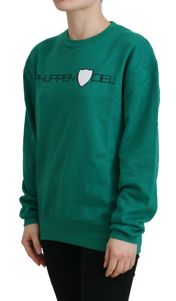 Philippe Model Green Printed Long Sleeves Pullover Sweater Philippe Model