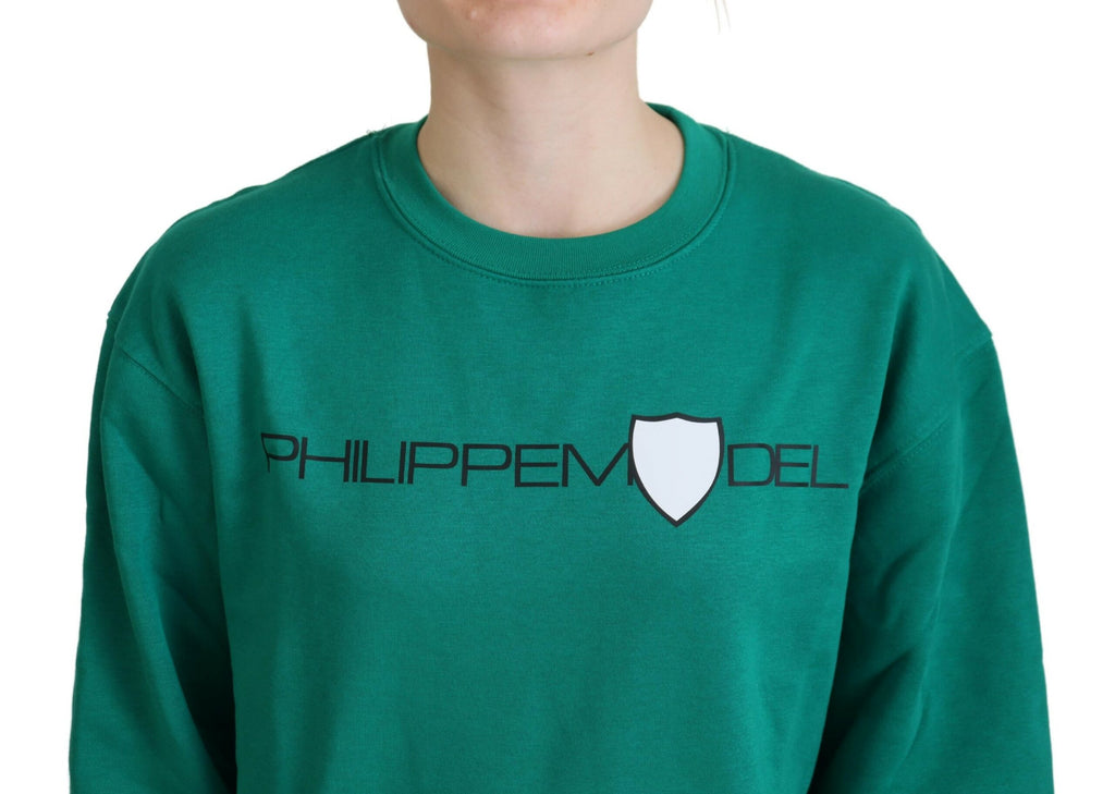 Philippe Model Green Printed Long Sleeves Pullover Sweater Philippe Model