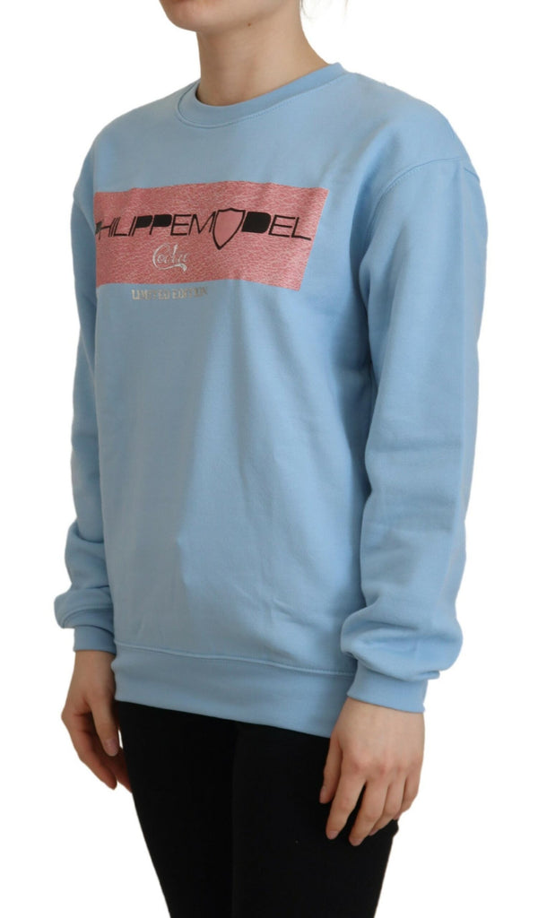 Philippe Model Light Blue Logo Printed Long Sleeves Sweater Philippe Model