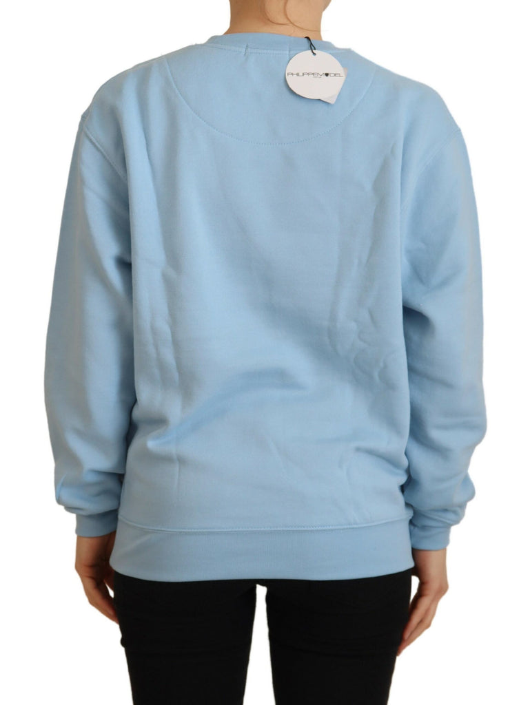 Philippe Model Light Blue Logo Printed Long Sleeves Sweater Philippe Model