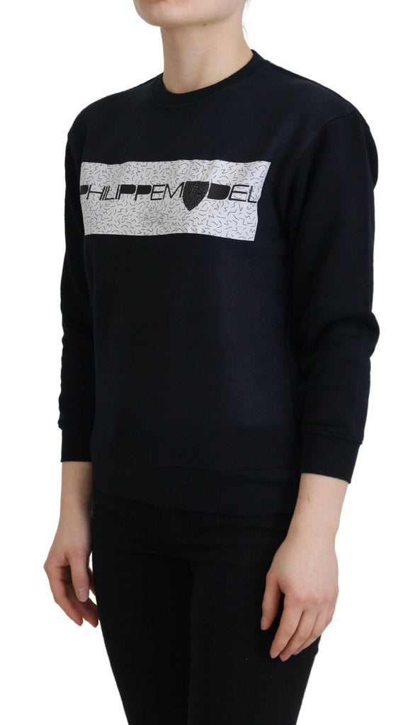 Philippe Model Black Printed Long Sleeves Pullover Sweater Philippe Model