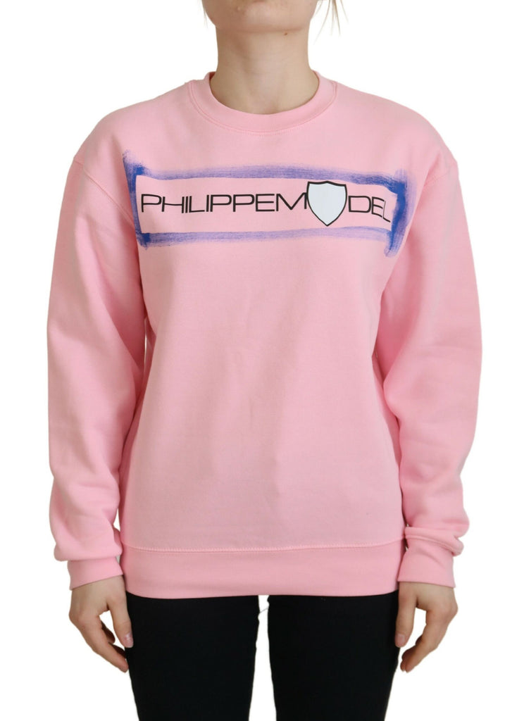 Philippe Model Pink Printed Long Sleeves Pullover Sweater Philippe Model