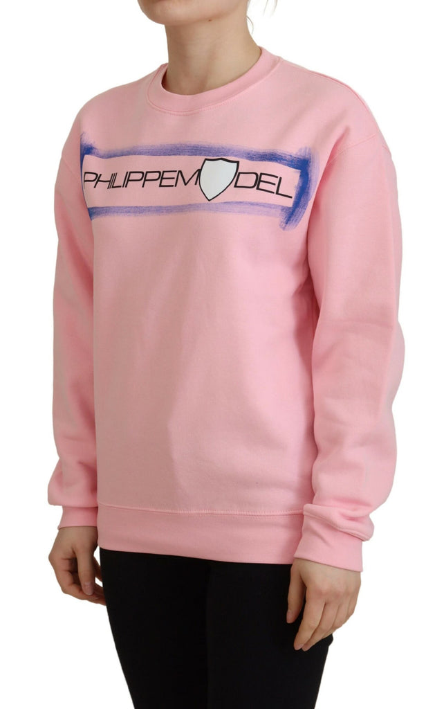 Philippe Model Pink Printed Long Sleeves Pullover Sweater Philippe Model