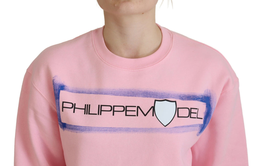 Philippe Model Pink Printed Long Sleeves Pullover Sweater Philippe Model