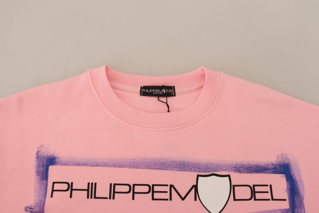 Philippe Model Pink Printed Long Sleeves Pullover Sweater Philippe Model