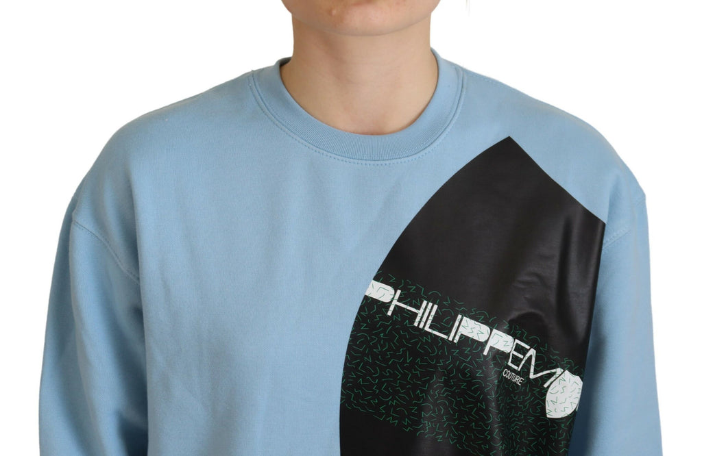 Philippe Model Light Blue Logo Printed Long Sleeves Sweater Philippe Model