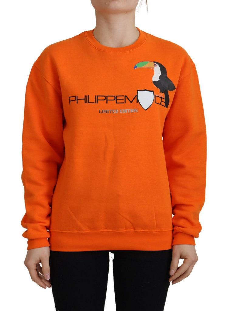 Philippe Model Orange Printed Long Sleeves Pullover Sweater Philippe Model