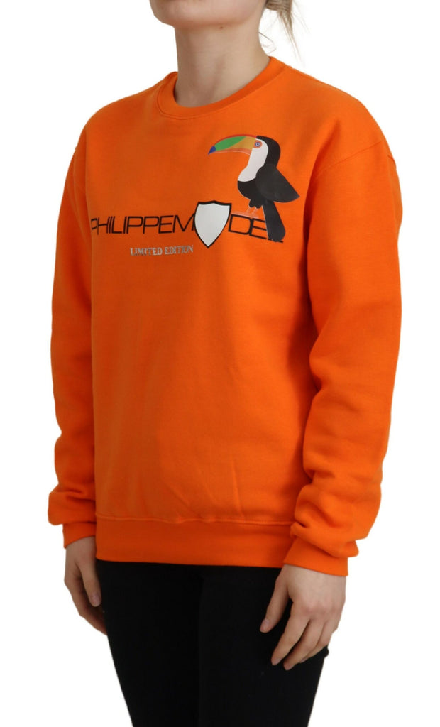 Philippe Model Orange Printed Long Sleeves Pullover Sweater Philippe Model