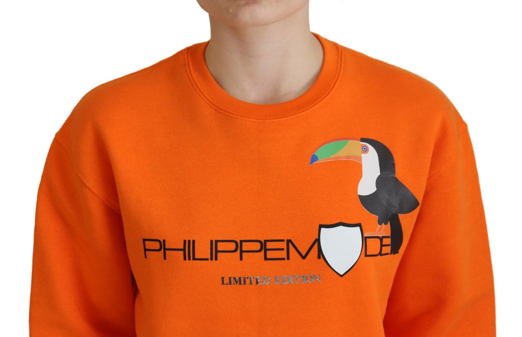 Philippe Model Orange Printed Long Sleeves Pullover Sweater Philippe Model