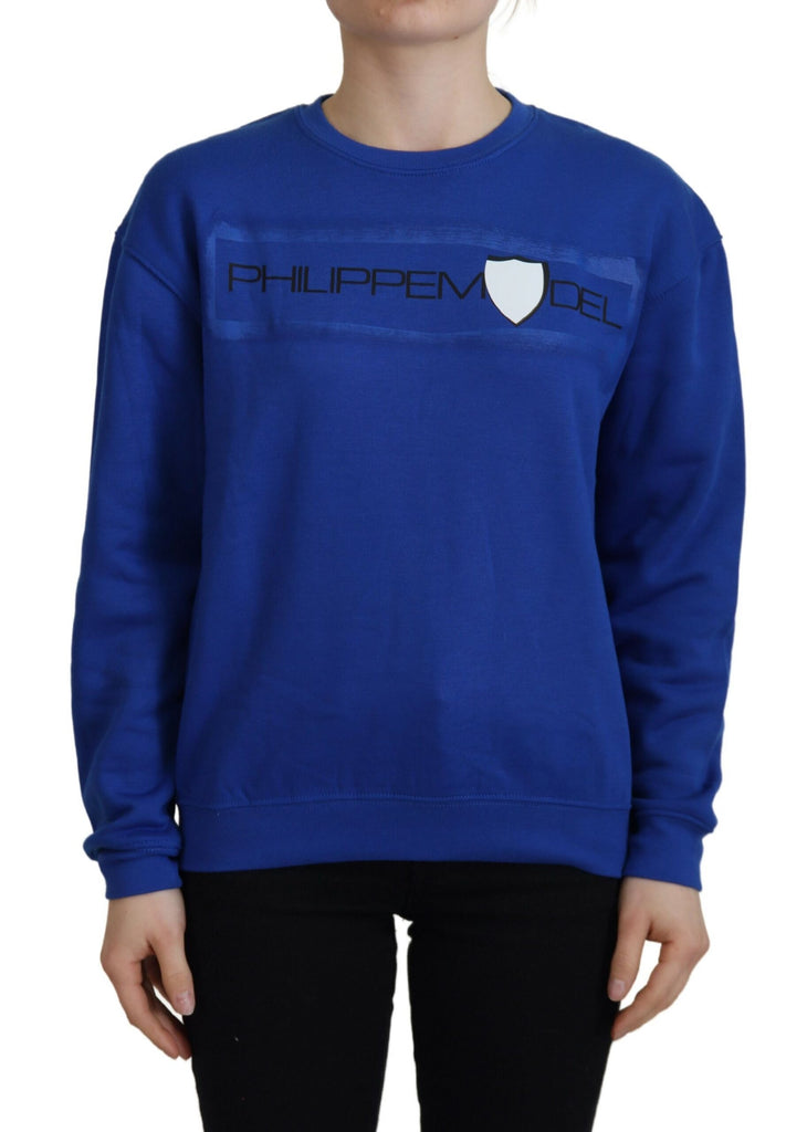Philippe Model Blue Printed Long Sleeves Pullover Sweater Philippe Model