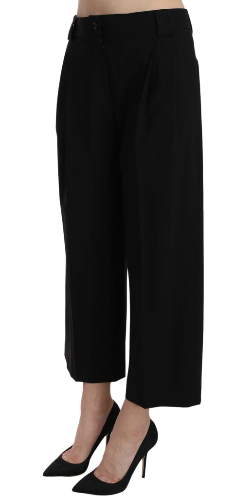 Dolce & Gabbana Black Print Trousers Pants - Luxe & Glitz