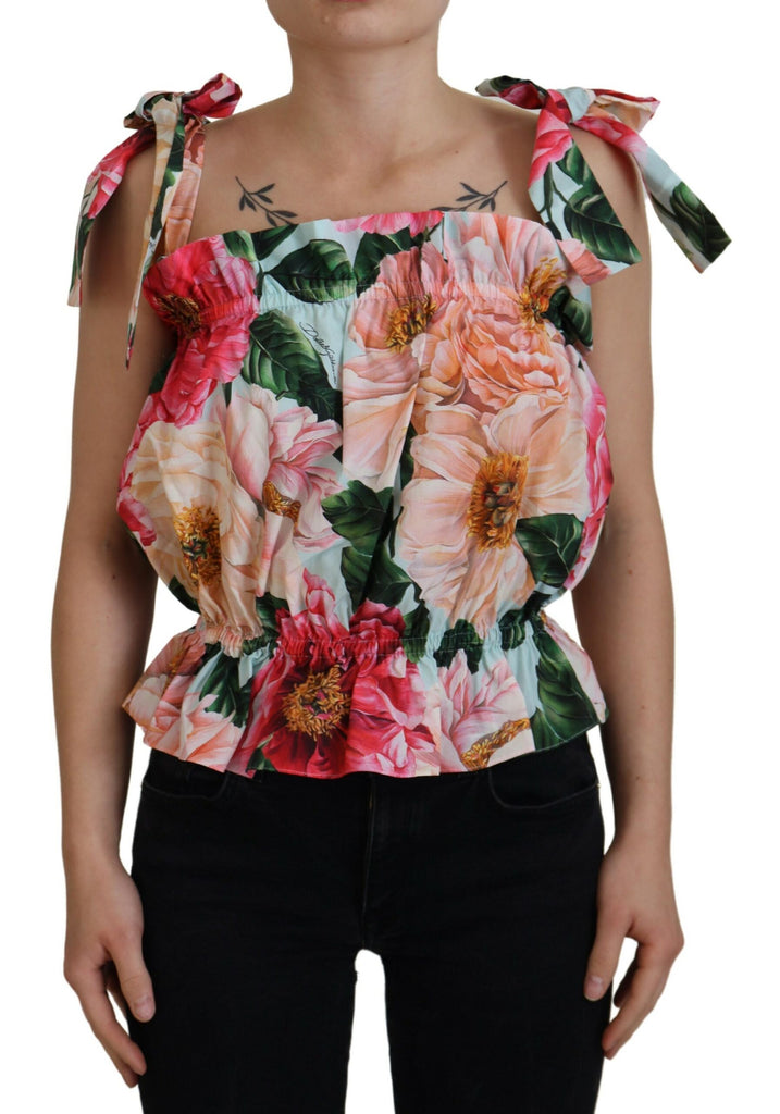 Dolce & Gabbana Multicolor Floral Print Sleeveless Tank Top Dolce & Gabbana