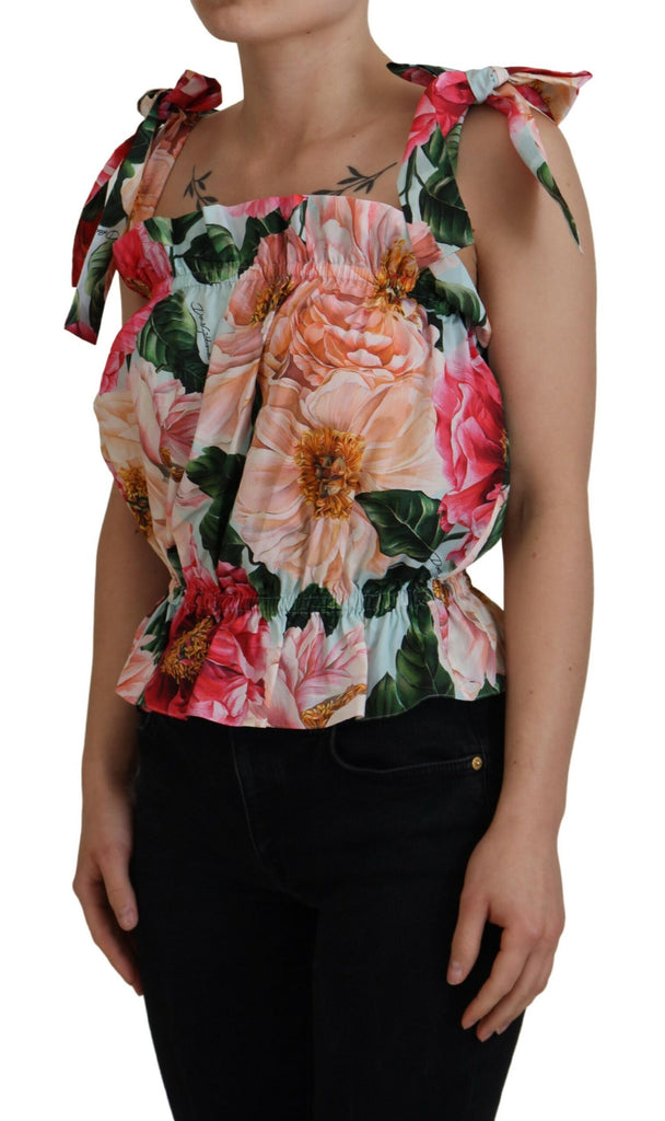 Dolce & Gabbana Multicolor Floral Print Sleeveless Tank Top Dolce & Gabbana