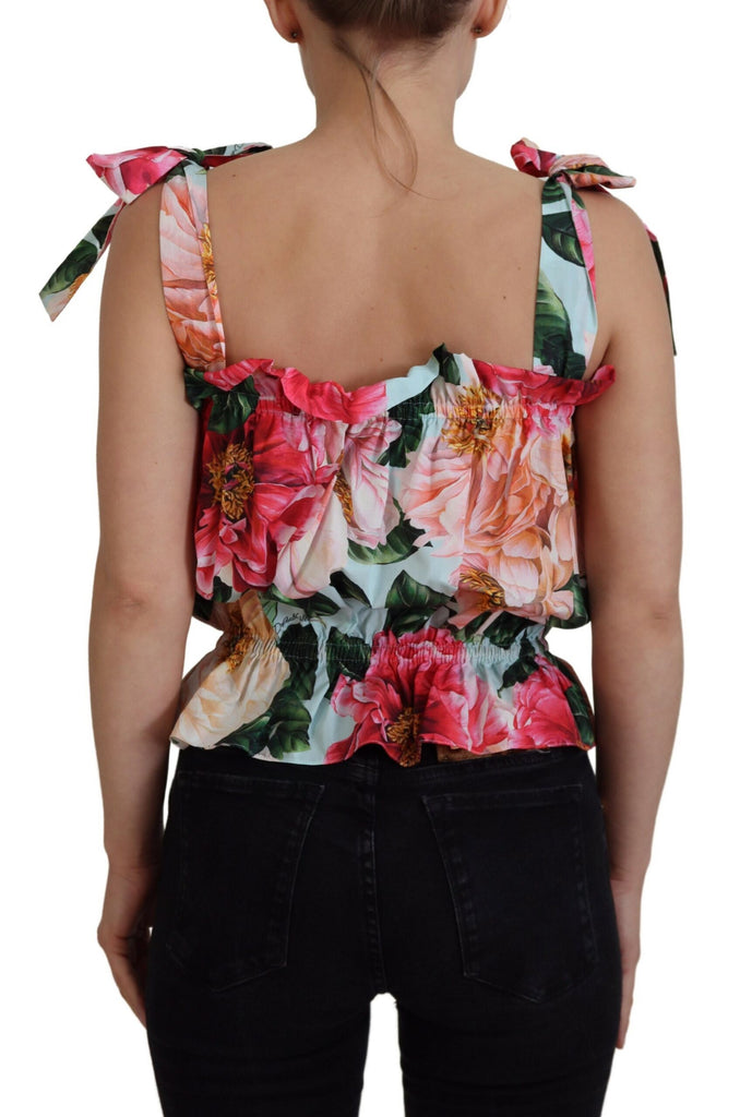 Dolce & Gabbana Multicolor Floral Print Sleeveless Tank Top Dolce & Gabbana