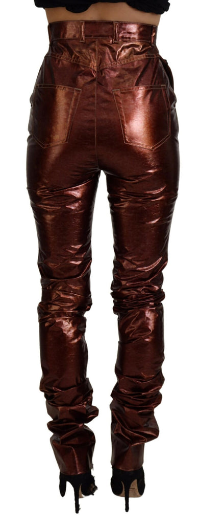 Dolce & Gabbana Metallic Bronze High Waist Skinny Jeans Dolce & Gabbana