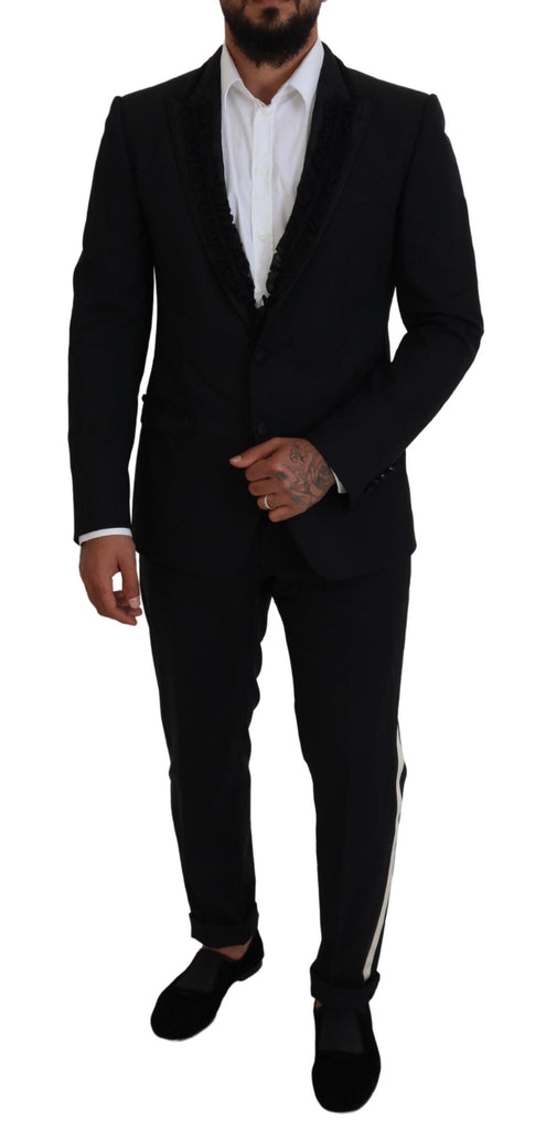 Dolce & Gabbana Black MARTINI Slim Fit Jacket Blazer Dolce & Gabbana