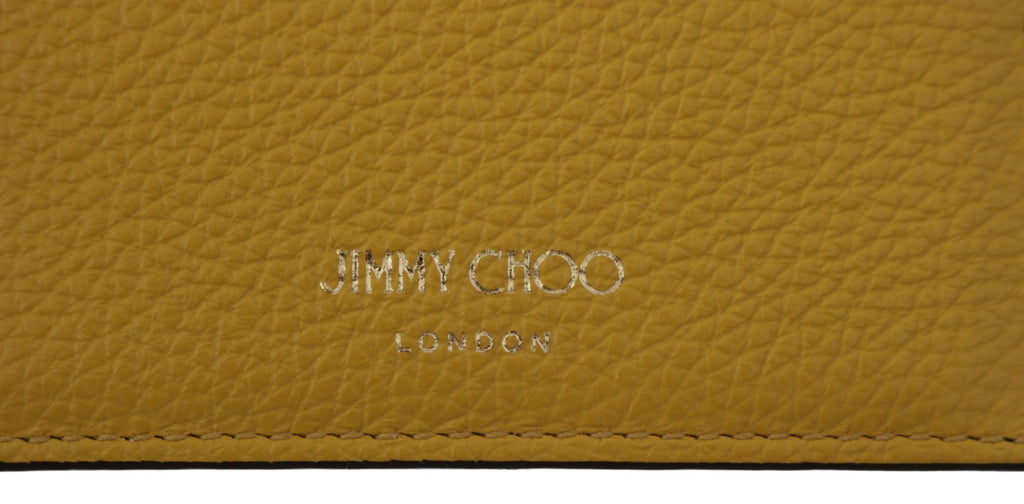 Jimmy Choo Aarna Yellow Leather Card Holder - Luxe & Glitz
