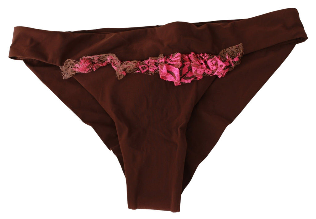 PINK MEMORIES Pink Brown Two Piece Swimsuit Beachwear - Luxe & Glitz