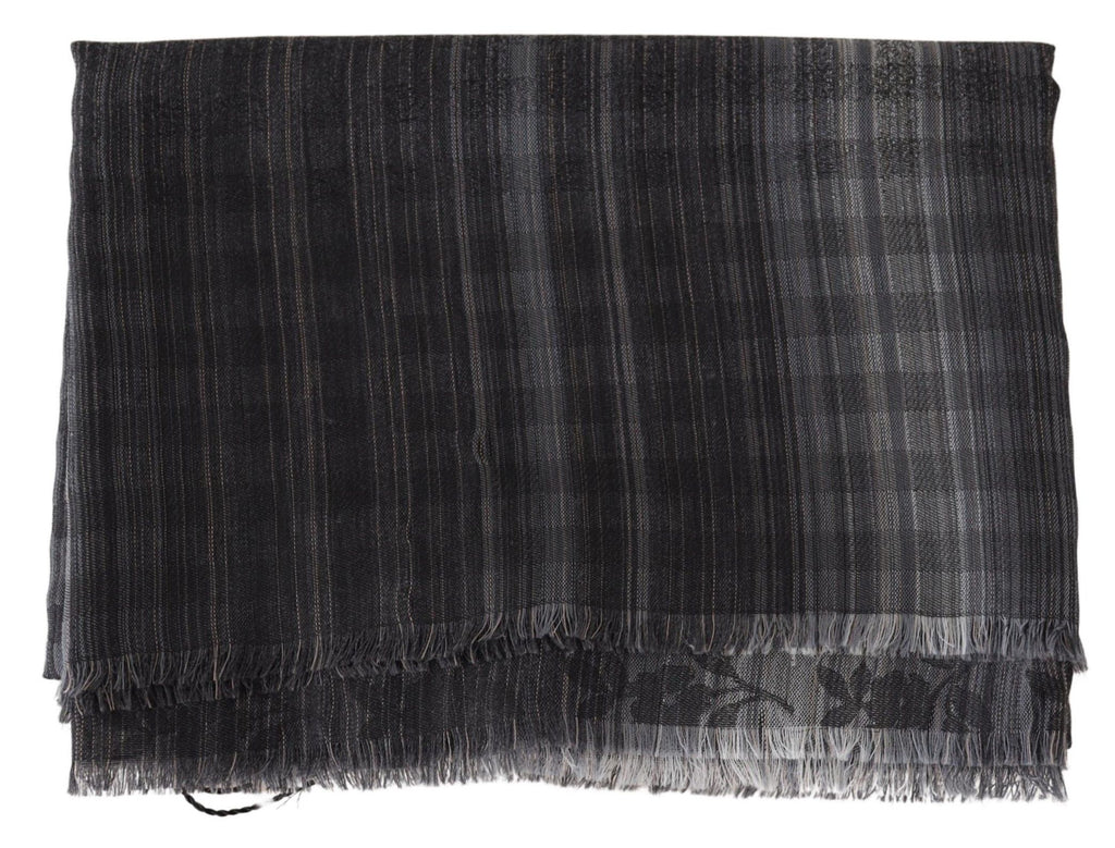 Missoni Black Gray Polka Dot Wool Unisex Neck Wrap Scarf - Luxe & Glitz