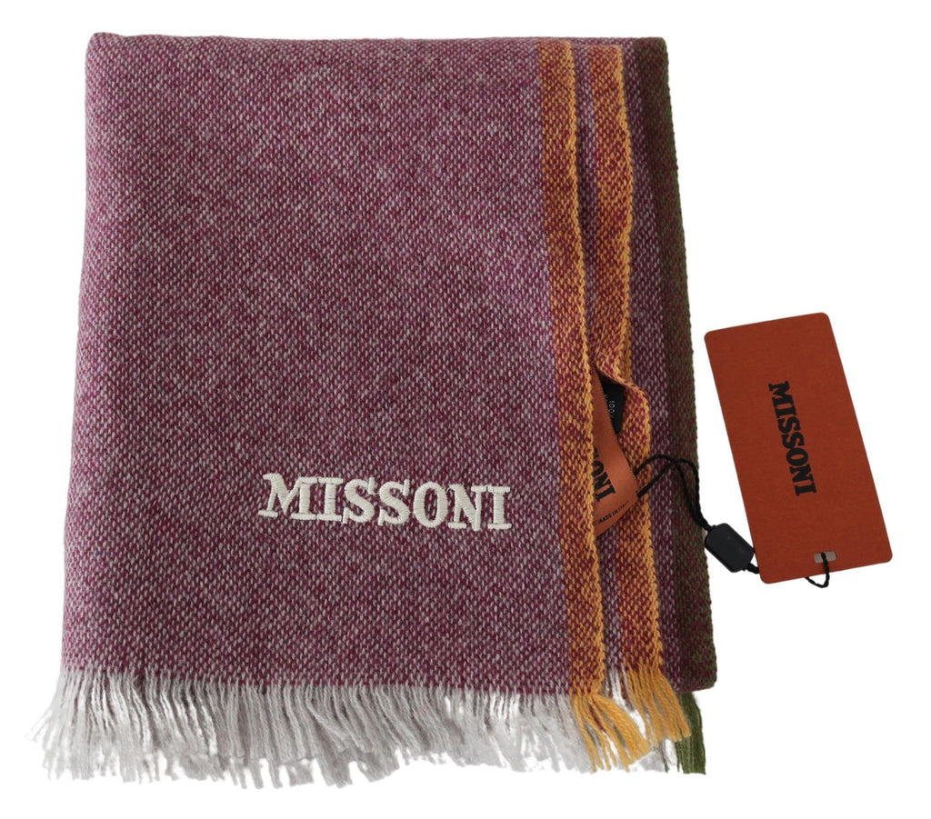 Missoni Maroon 100% Cashmere Unisex Wrap  Scarf - Luxe & Glitz