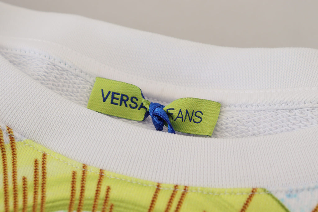 Versace Jeans White Graphic Print Long Sleeves Sweater Versace Jeans