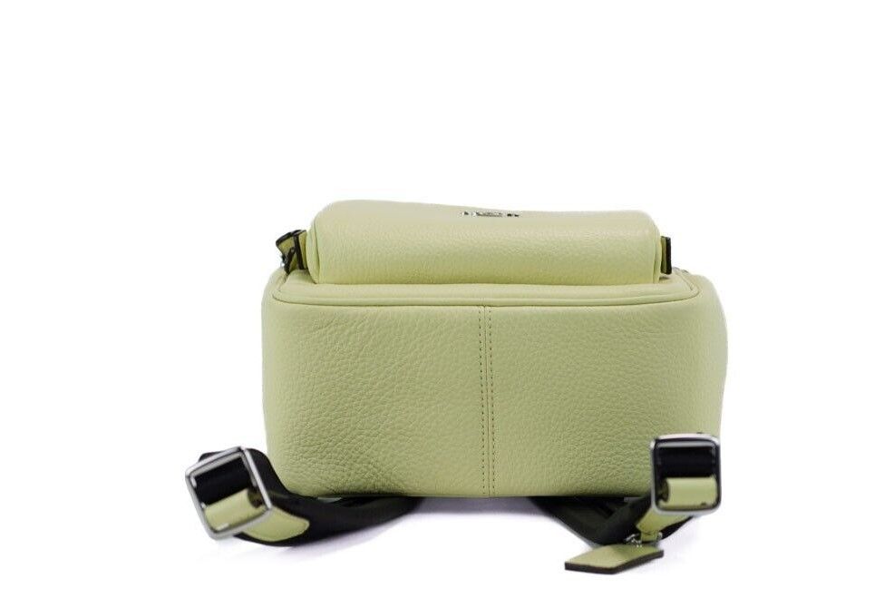 COACH Mini Court Pale Lime Pebbled Leather Shoulder Backpack Bag COACH