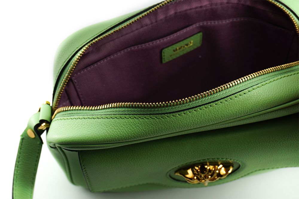 Versace Mint Green Calf Leather Camera Shoulder Bag - Luxe & Glitz