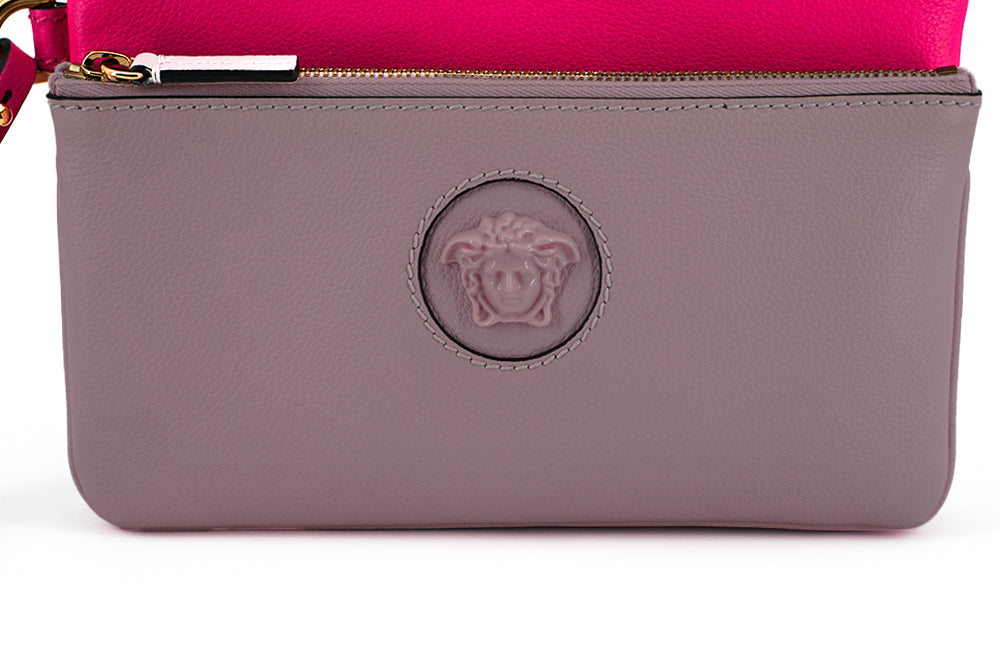 Versace Pink Calf Leather Pouch Bag - Luxe & Glitz
