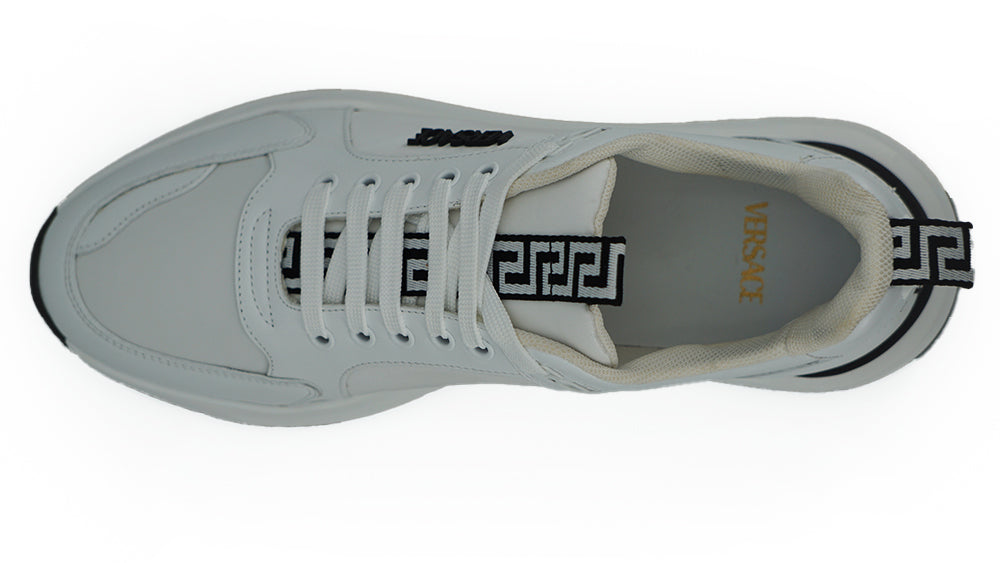 Versace White Calf Leather Sneakers Versace