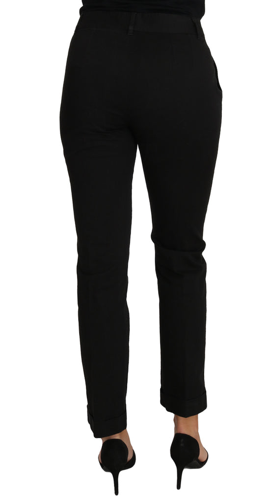 Dolce & Gabbana Black Dress Cropped Straight Straight Pants - Luxe & Glitz